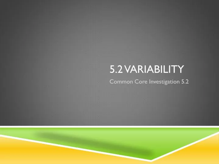 5 2 variability