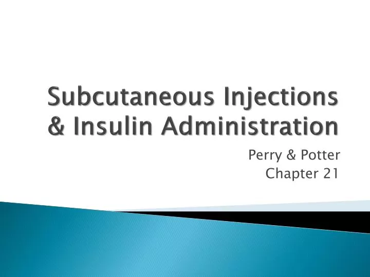 subcutaneous injections insulin administration