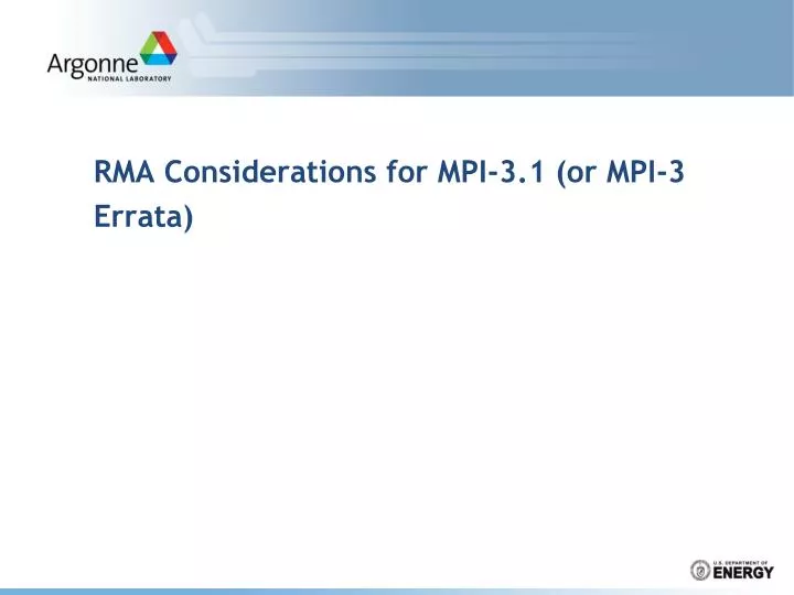 rma considerations for mpi 3 1 or mpi 3 errata