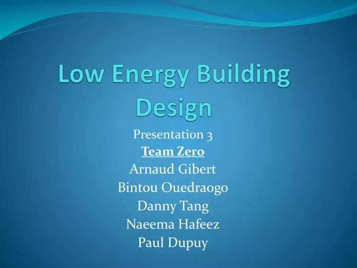 low energy building design