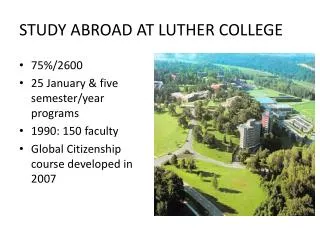 STUDY ABROAD AT LUTHER COLLEGE