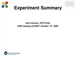 Experiment Summary