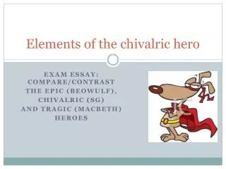 Elements of the chivalric hero