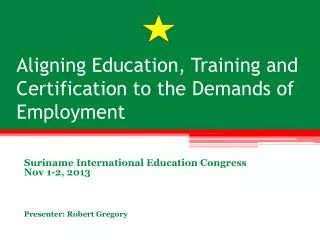 Aligning Education, Training and Certification to the Demands of Employment