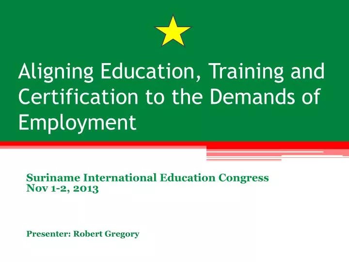 aligning education training and certification to the demands of employment