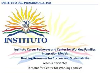 Instituto Career Pathways and Center for Working Families Integration Model: