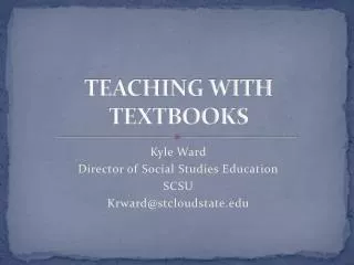 TEACHING WITH TEXTBOOKS