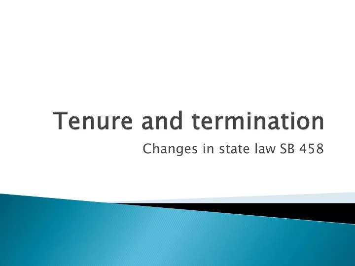 tenure and termination