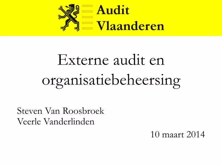 externe audit en organisatiebeheersing