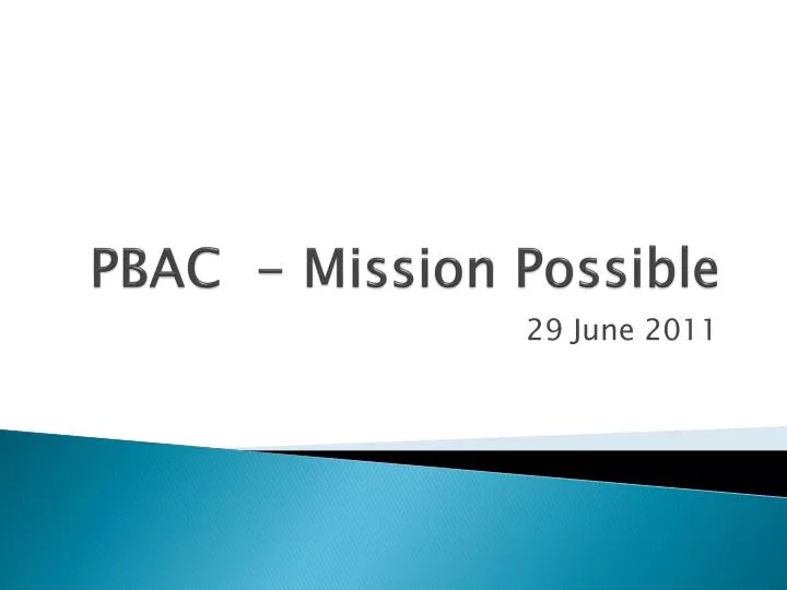 pbac mission possible