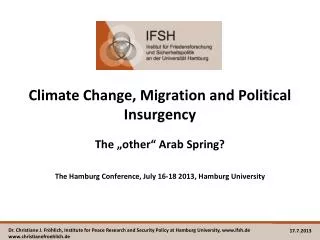 Climate Change, Migration and Political Insurgency