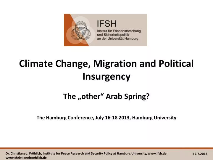 climate change migration and political insurgency