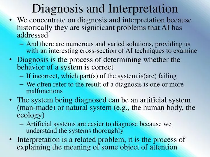 diagnosis and interpretation