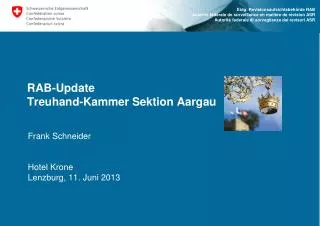RAB-Update Treuhand-Kammer Sektion Aargau