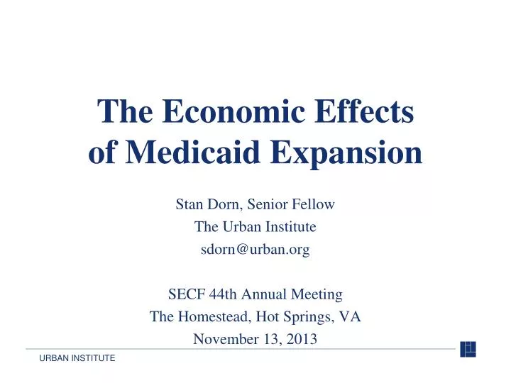 the economic effects of medicaid expansion