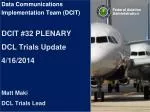 Data Communications Implementation Team (DCIT) - slide 1