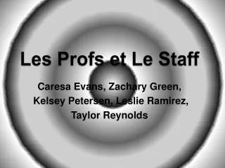 les profs et le staff