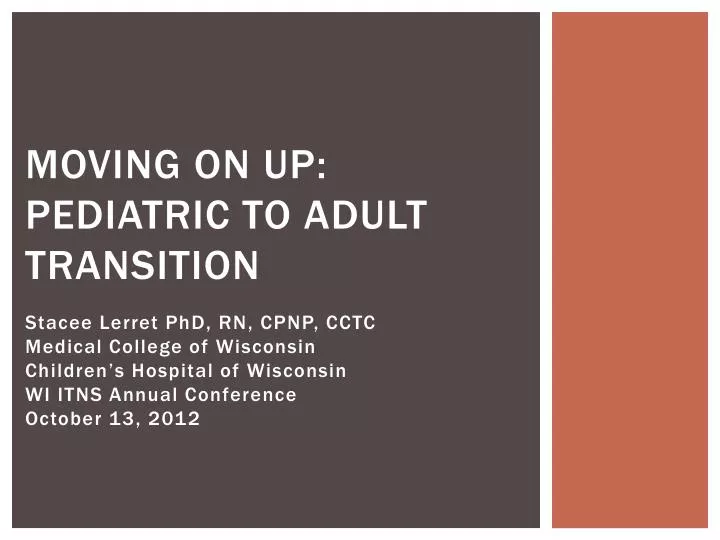 moving on up pediatric to adult transition