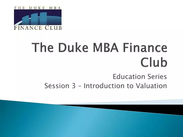 the duke mba finance club