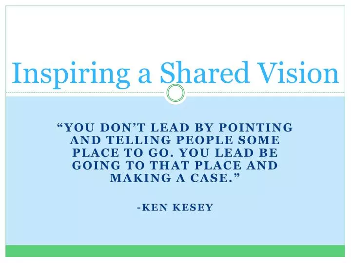 inspiring a shared vision