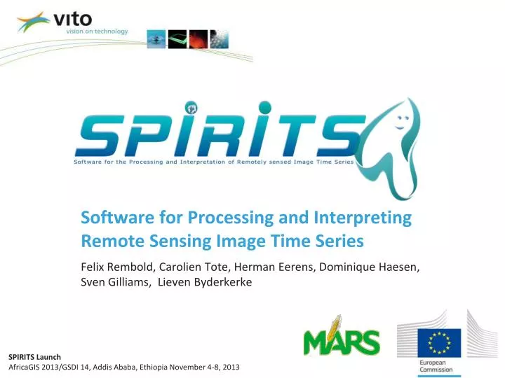 software for processing and interpreting remote sensing image time series