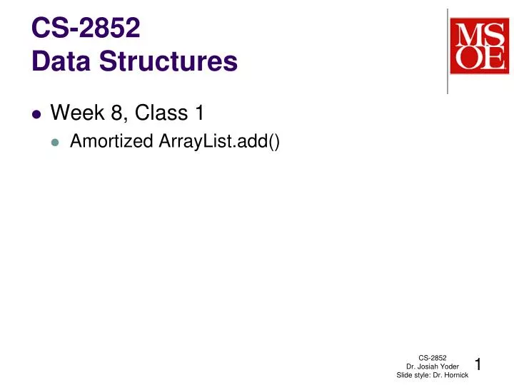 cs 2852 data structures