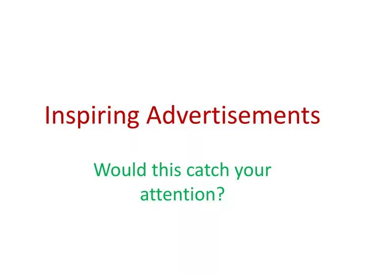 inspiring advertisements