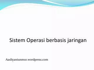 sistem operasi berbasis jaringan