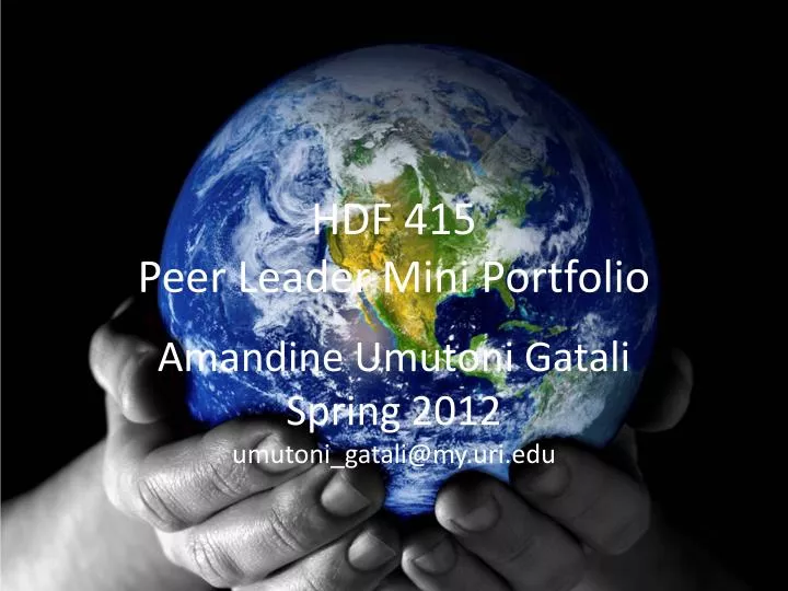 hdf 415 peer leader mini portfolio
