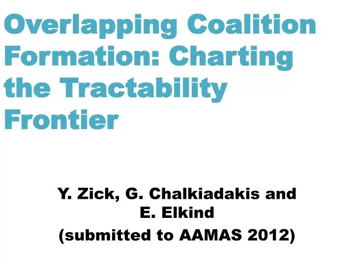 overlapping coalition formation charting the tractability frontier