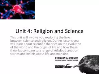 Unit 4: Religion and Science