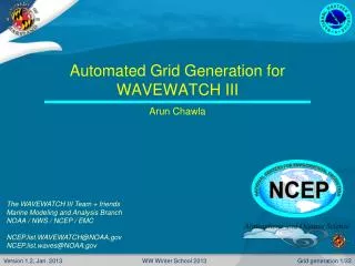 Automated Grid Generation for WAVEWATCH III