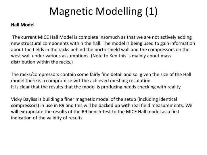 magnetic modelling 1