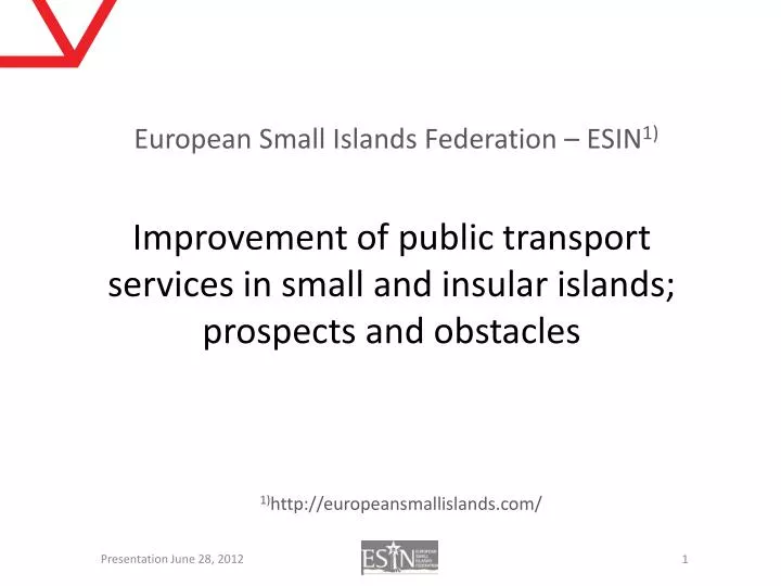 improvement of public transport services in small and insular islands prospects and obstacles