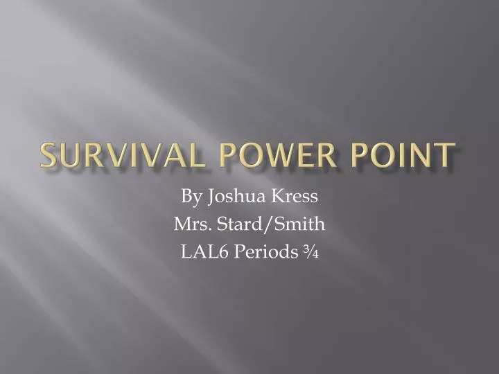 survival power point