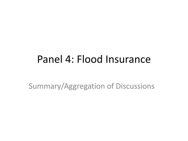 panel 4 flood insurance