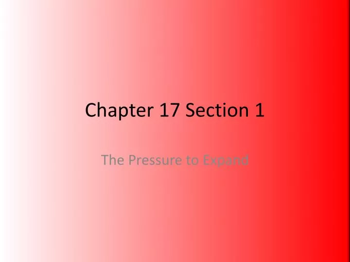 chapter 17 section 1