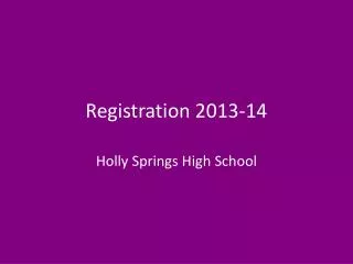 Registration 2013-14