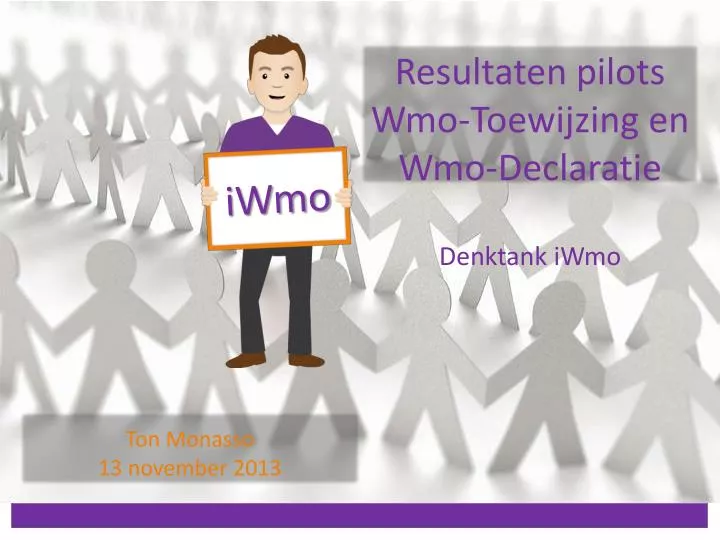 resultaten pilots wmo toewijzing en wmo declaratie denktank iwmo