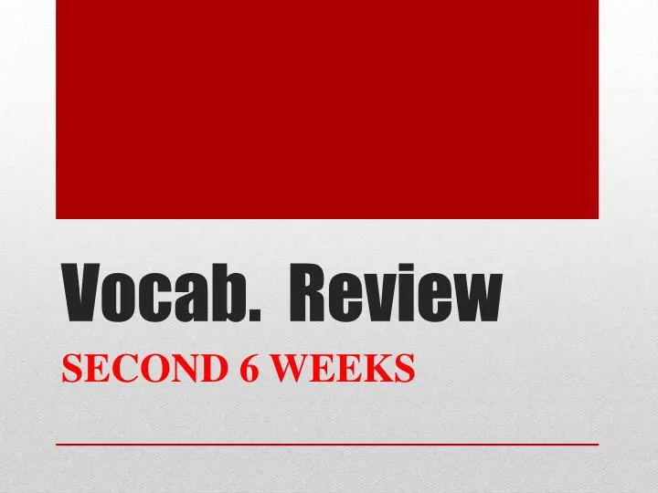 vocab review