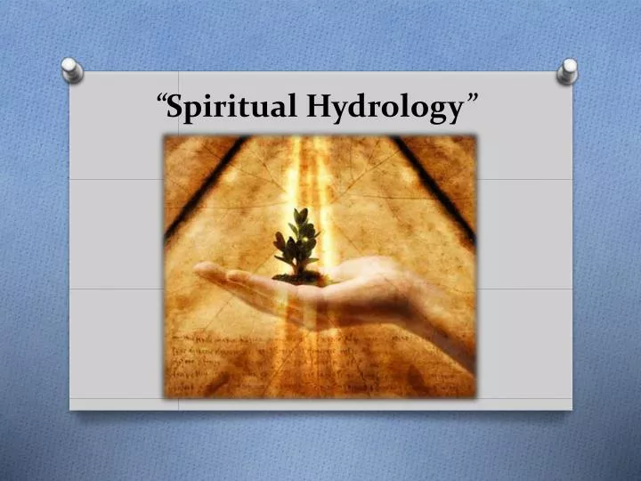 spiritual hydrology