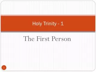 Holy Trinity - 1