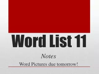 Word List 11