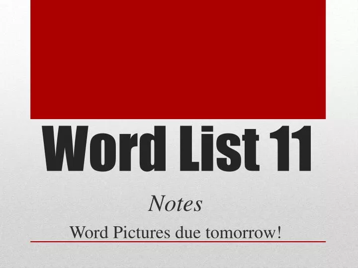 word list 11