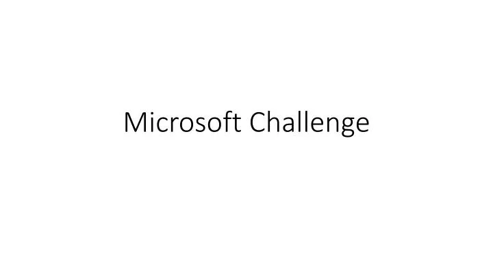microsoft challenge
