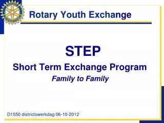 rotary youth excha nge