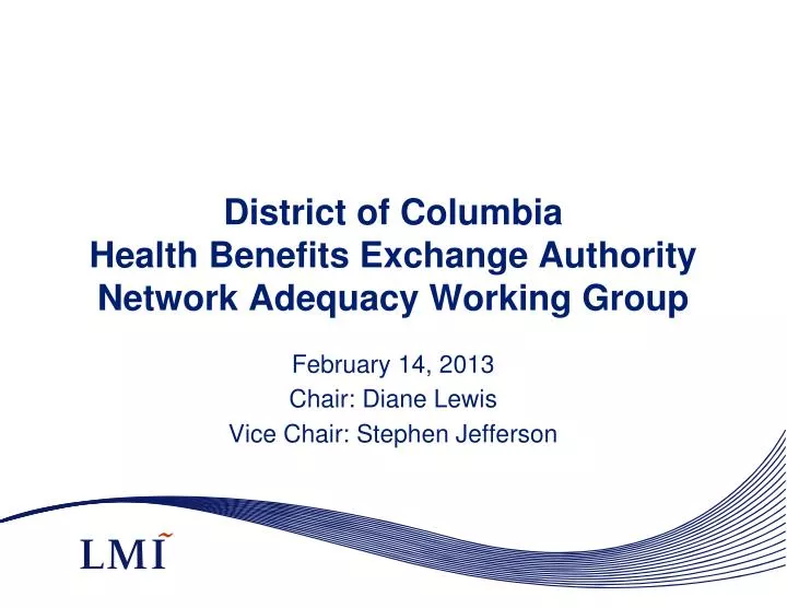 district of columbia health benefits exchange authority network adequacy working group