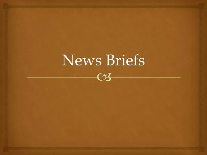 news briefs