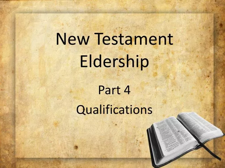 new testament eldership