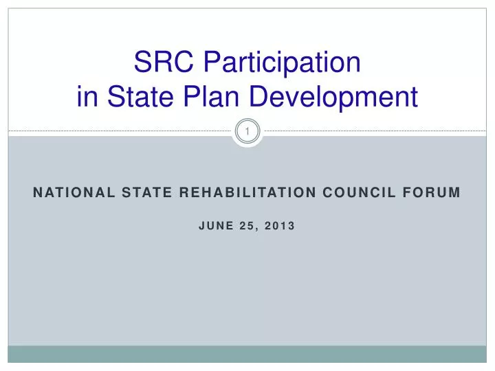 src participation in state plan development